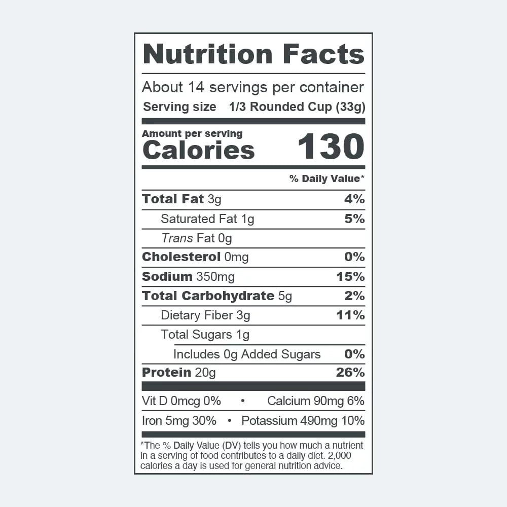 Chocolate Plant Protein Powder, 20g Protein, 16.5 oz U418451