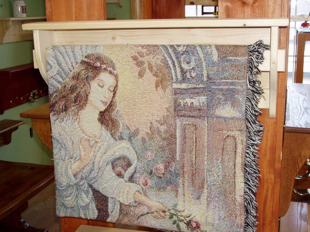 Unfinished Wood Quilt Rack L580238
