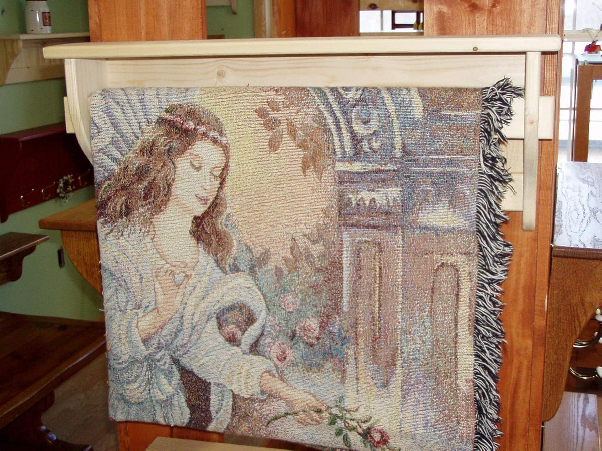 Unfinished Wood Quilt Rack L580238