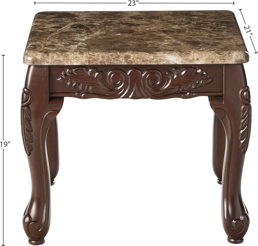3-Piece Faux Marble Top Accent Tables Set M343