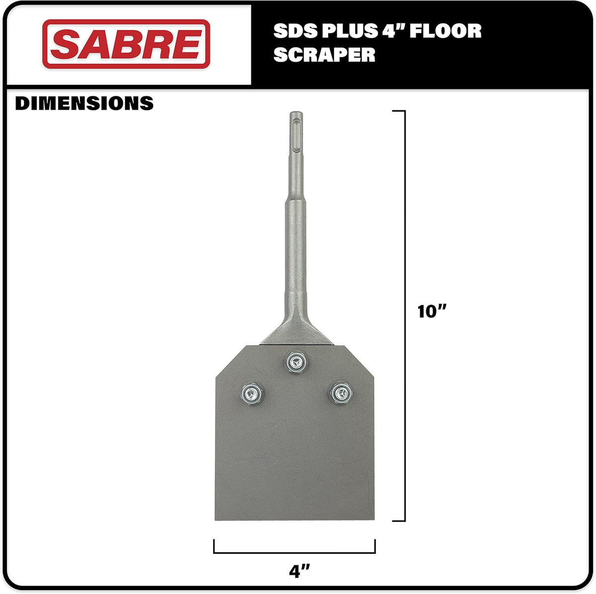4 Inch SDS Plus Floor Scraper Tool Kit with Extra Blade and Bolts S21953