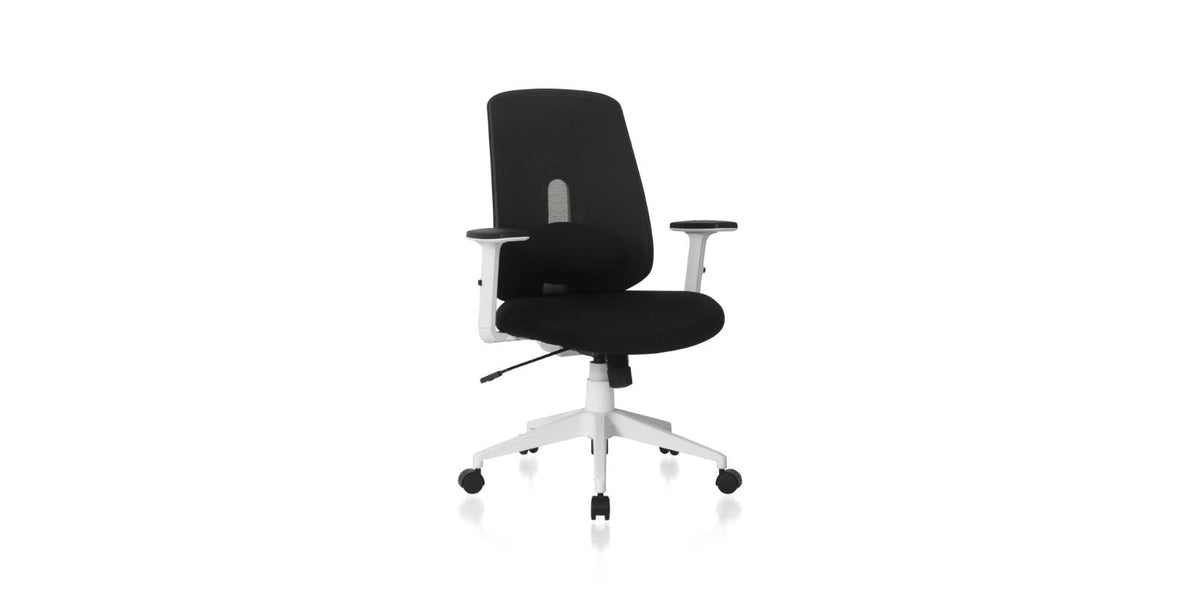 Ergonomic Swivel Office Chair with Lumbar Adjust (Black) C62332