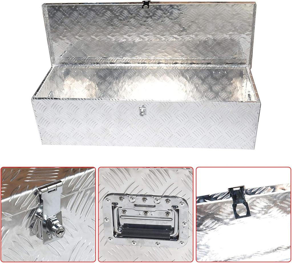 39 Inch Aluminum Tool Box with Lock and Key V513