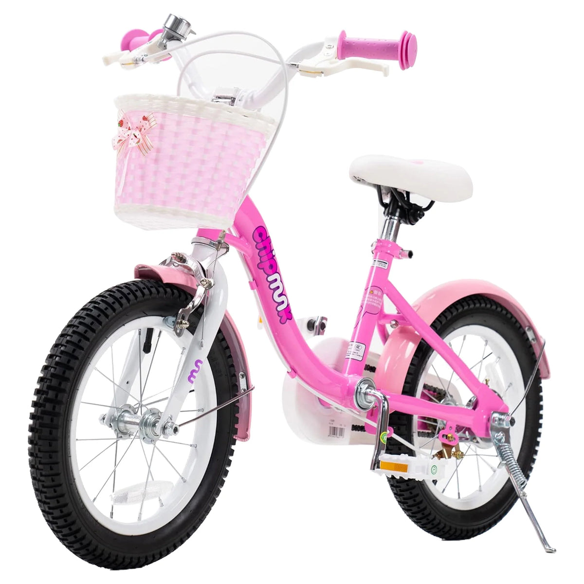 14 Inch Girls Kids Bike with Basket Training Wheels E942290
