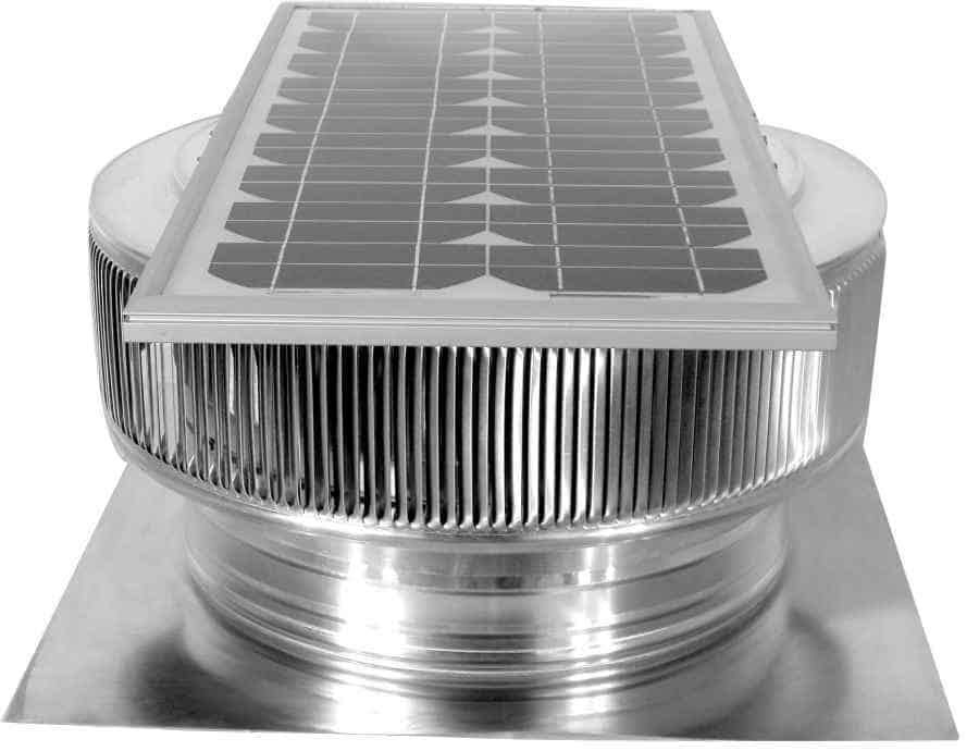 14′′ Diameter White Solar Attic Fan H7401