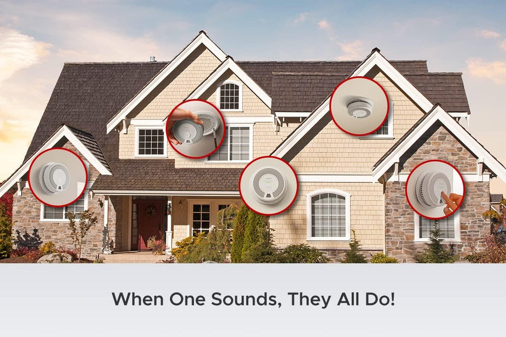 Pack of 3 Wireless Interconnected Smoke and Carbon Monoxide Detector M2846
