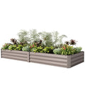 Gray Steel Raised Garden Bed (8x2x1FT) Z66611