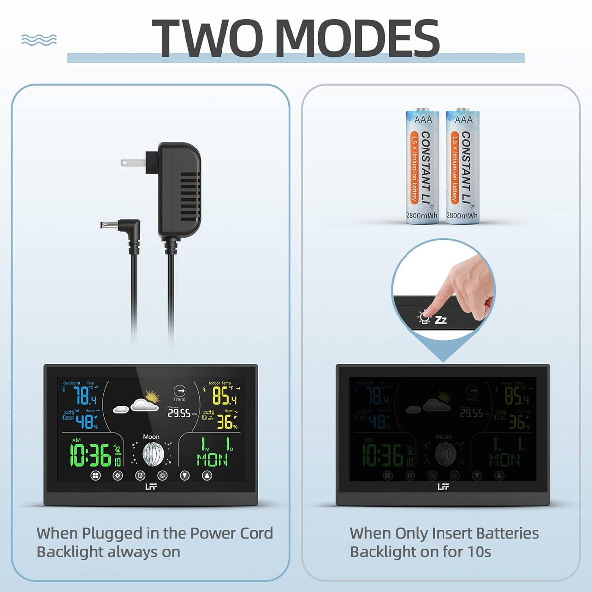 Wireless Color Display Weather Station with 2 Sensors G88243