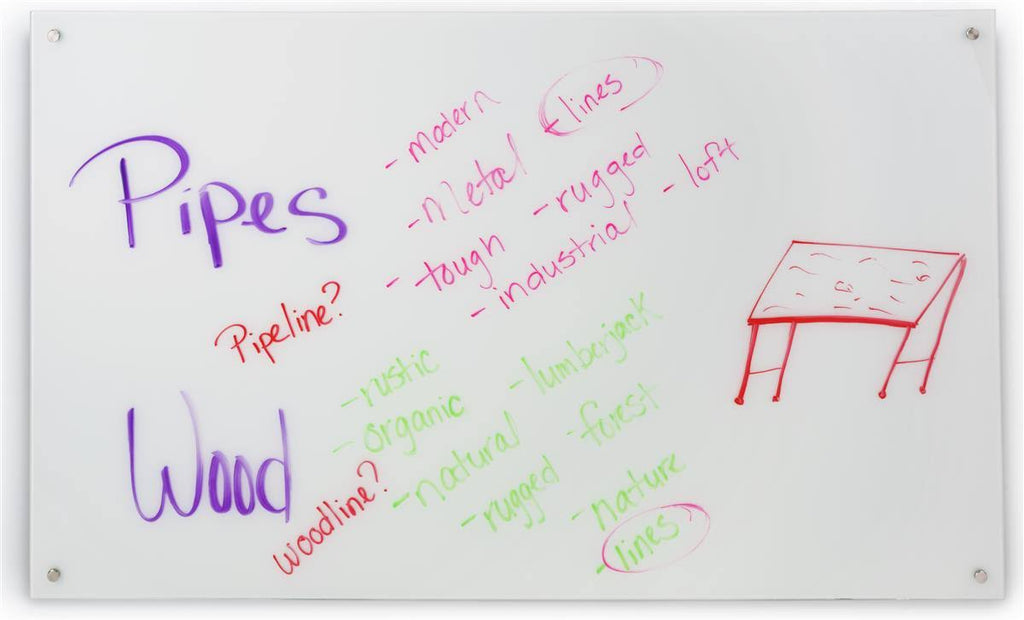 Frameless Magnetic Tempered Glass Write-On Board O9831
