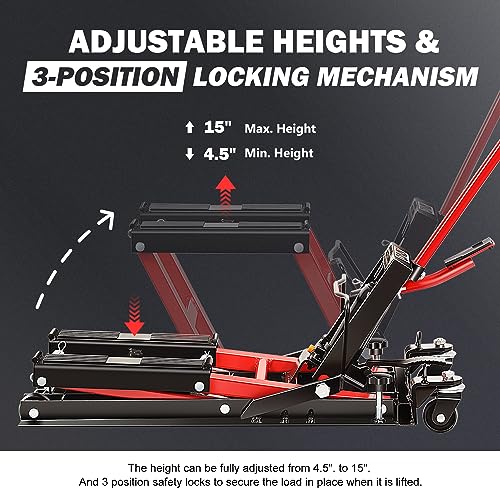 Motorcycle Lift Table 1000lbs Capacity Black W93035