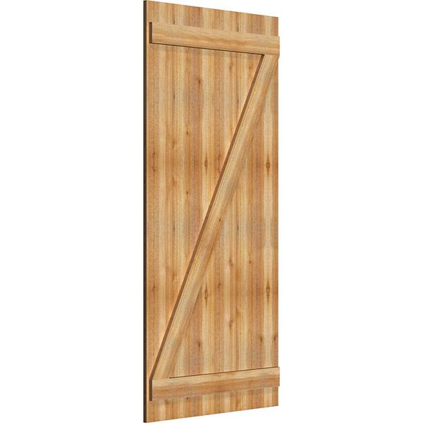 Rough Sawn Western Red Cedar Board-n-Batten Shutters with Z-Bar U273807