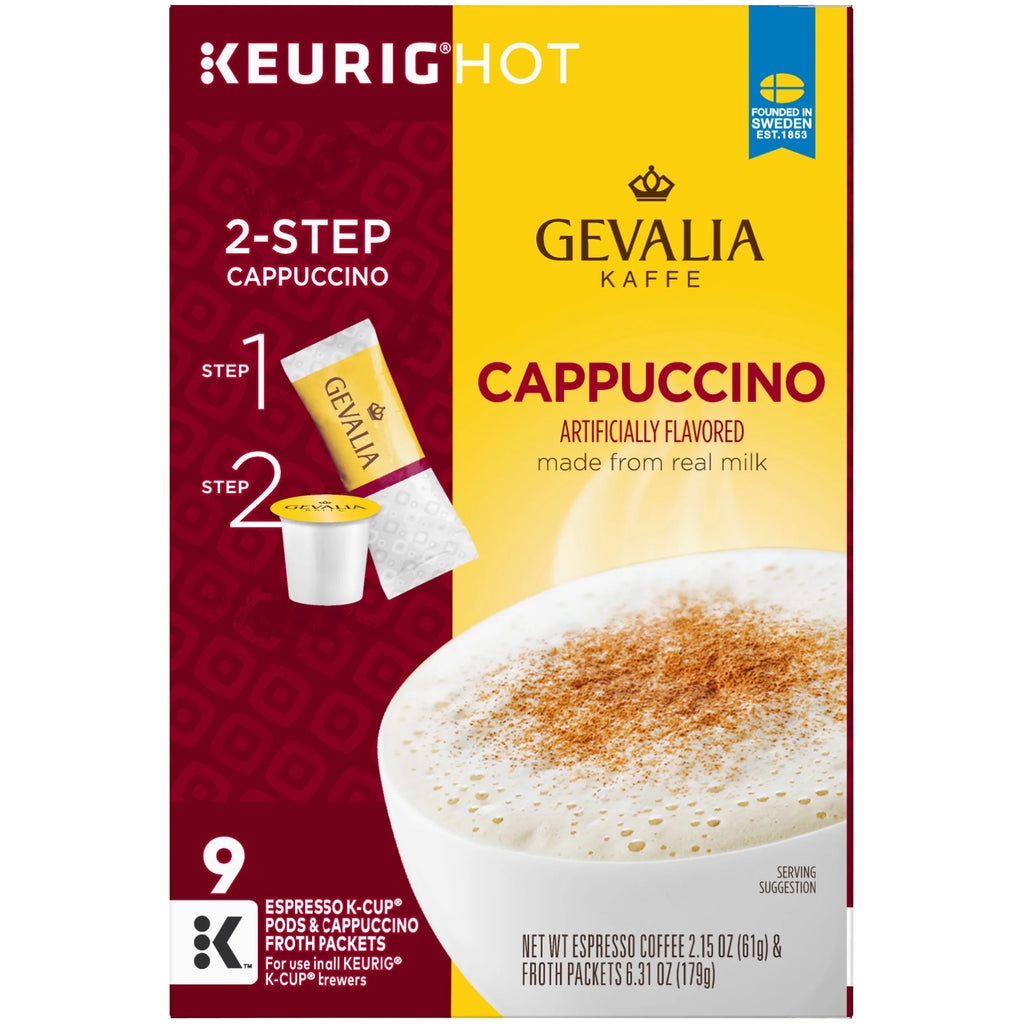 9 ct Box Cappuccino Espresso Coffee Pods Kit H83034