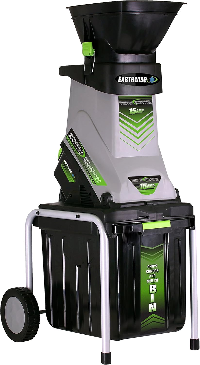 15-Amp Corded Electric Chipper with Collection Bin E242090
