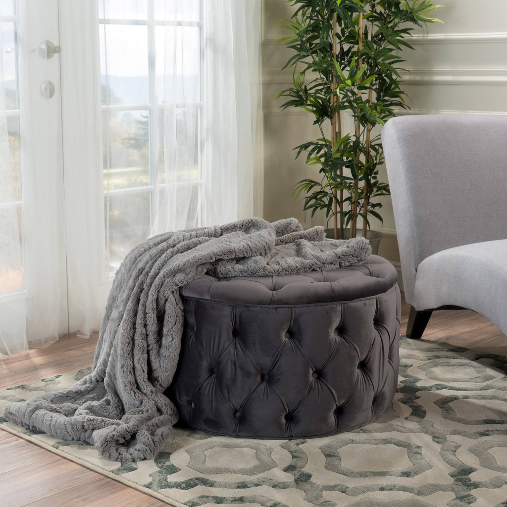 Fuchsia Round Ottoman P558