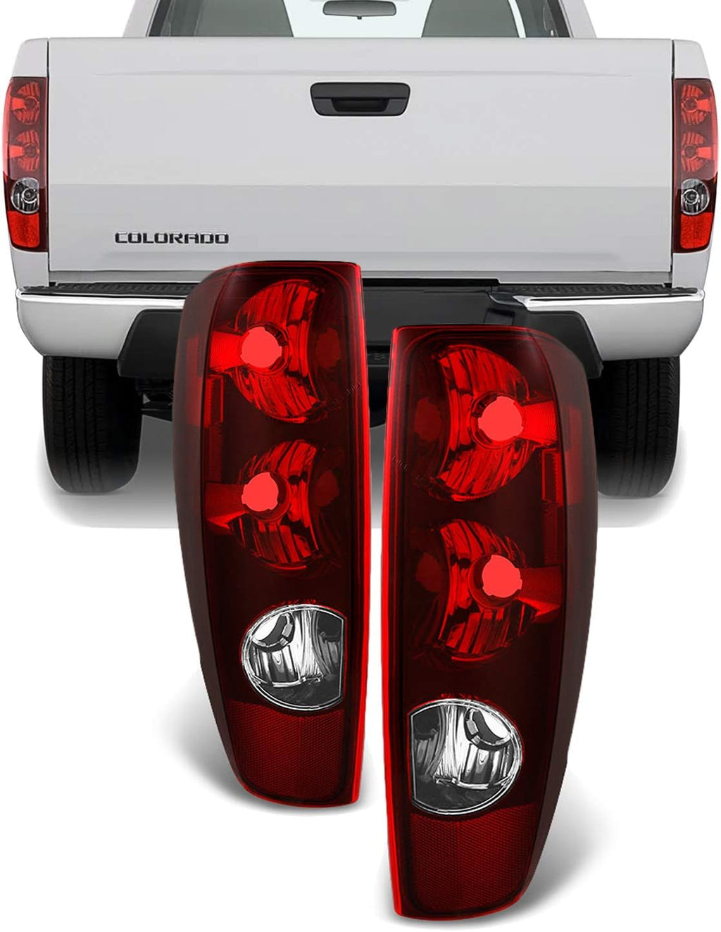 Red Tail Lights Replacement Pair Pack of 2 U639
