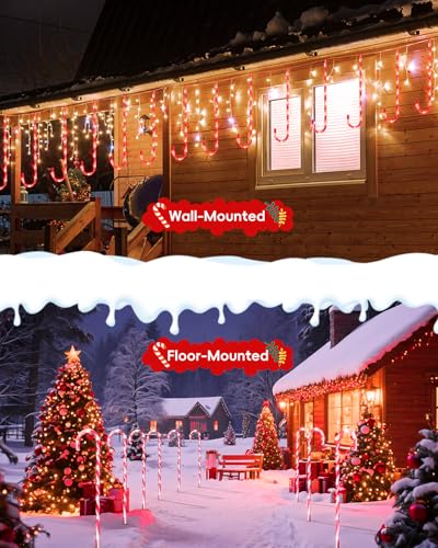 24 Pack 22" Solar Candy Cane Lights A589903