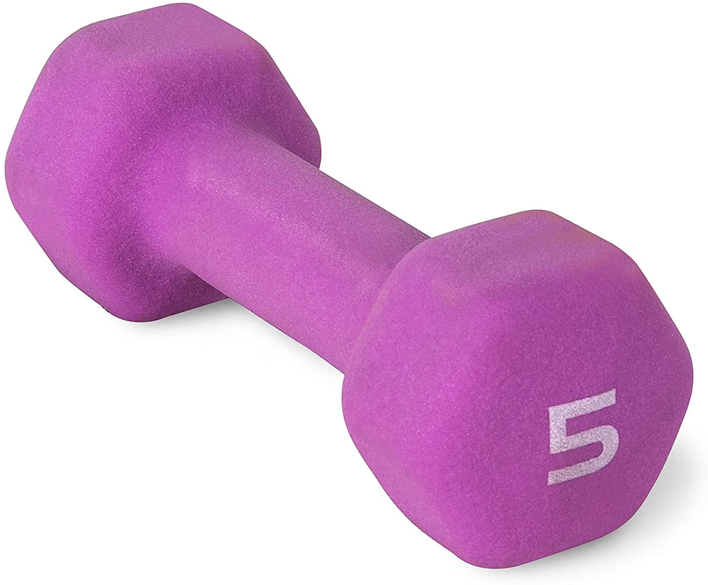 Purple 5lb Neoprene Dumbbell F1602