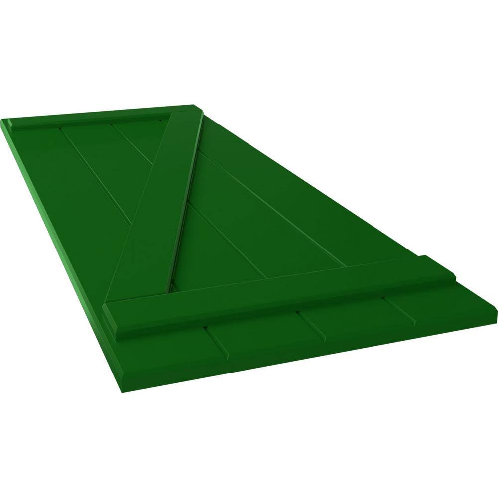 21 1/2x22W x 59x22H PVC Four Board Joined Board-n-Batten Shutters K480344