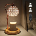 Candle Warmer Lamp with Timer, Adjustable Height, Dimmable, Natural Wood Base F239913