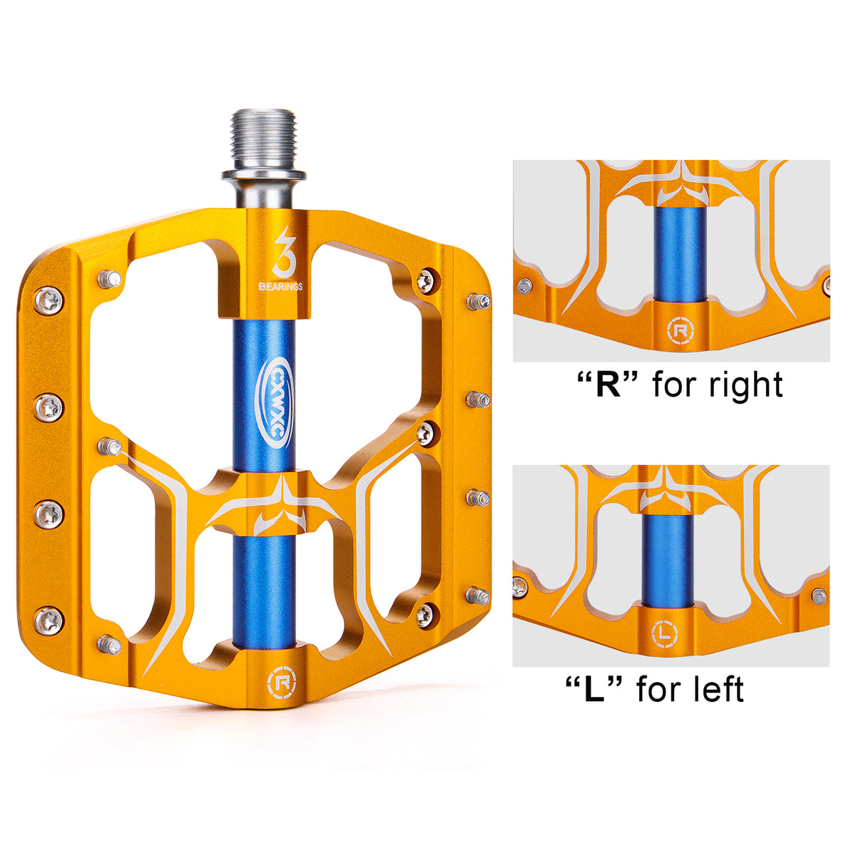 3 Bearings 9/16” Aluminum Alloy Bike Pedals R92805