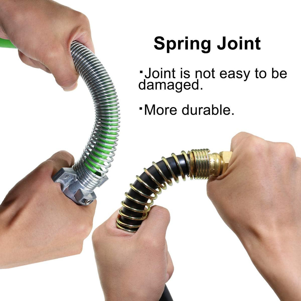 15Ft 3 in 1 ABS 7 Way Electrical Cable and Rubber Air Line Hose Wrap Assembly with Aluminum Service Emergency Glad Hands and Extension Handles for Semi Truck Trailer Tractor E621638