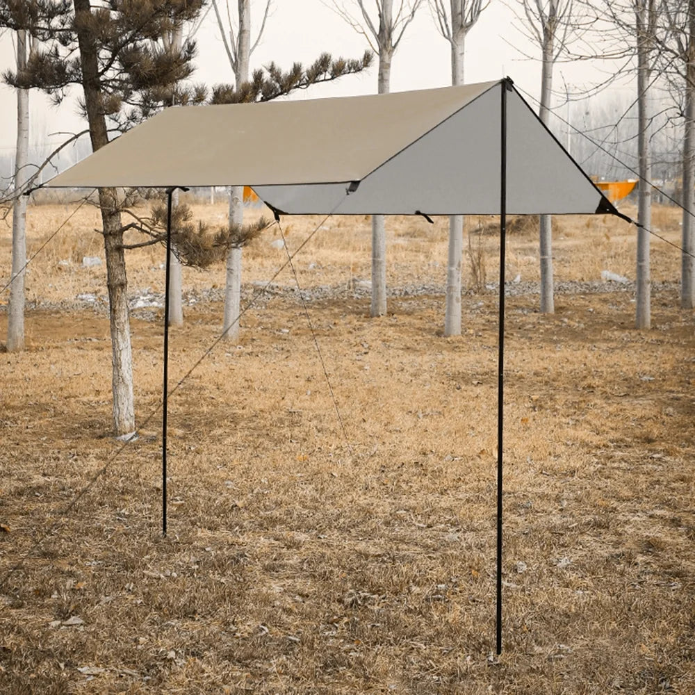Camping Awning Tarp with Poles Waterproof Sun Shade G2001
