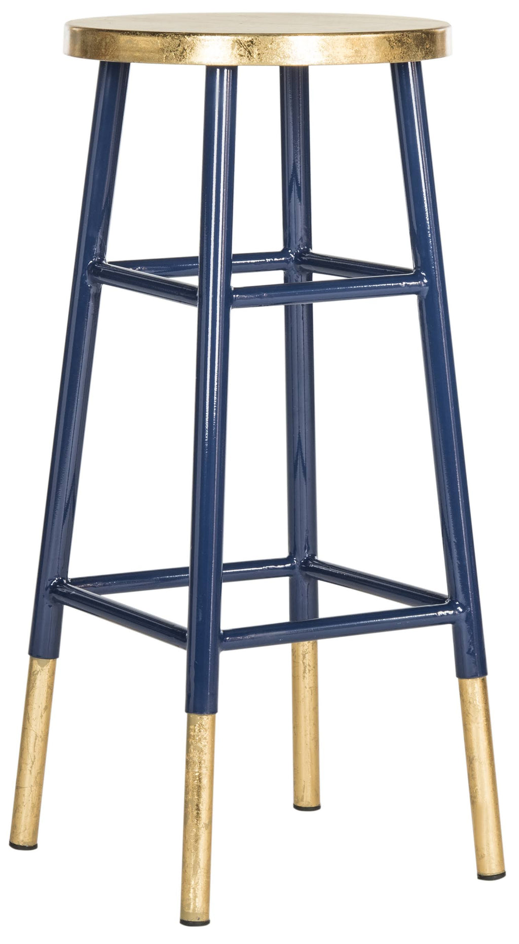 Metallic Bar Stool, White/Gold M247800