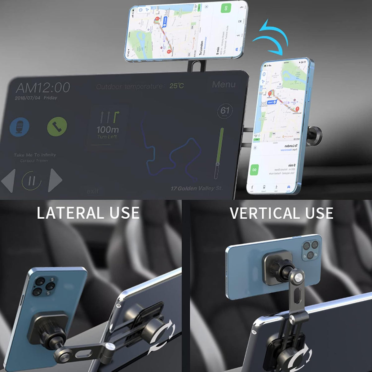 Pack of 2 Magnetic Car Phone Holder Mount K319