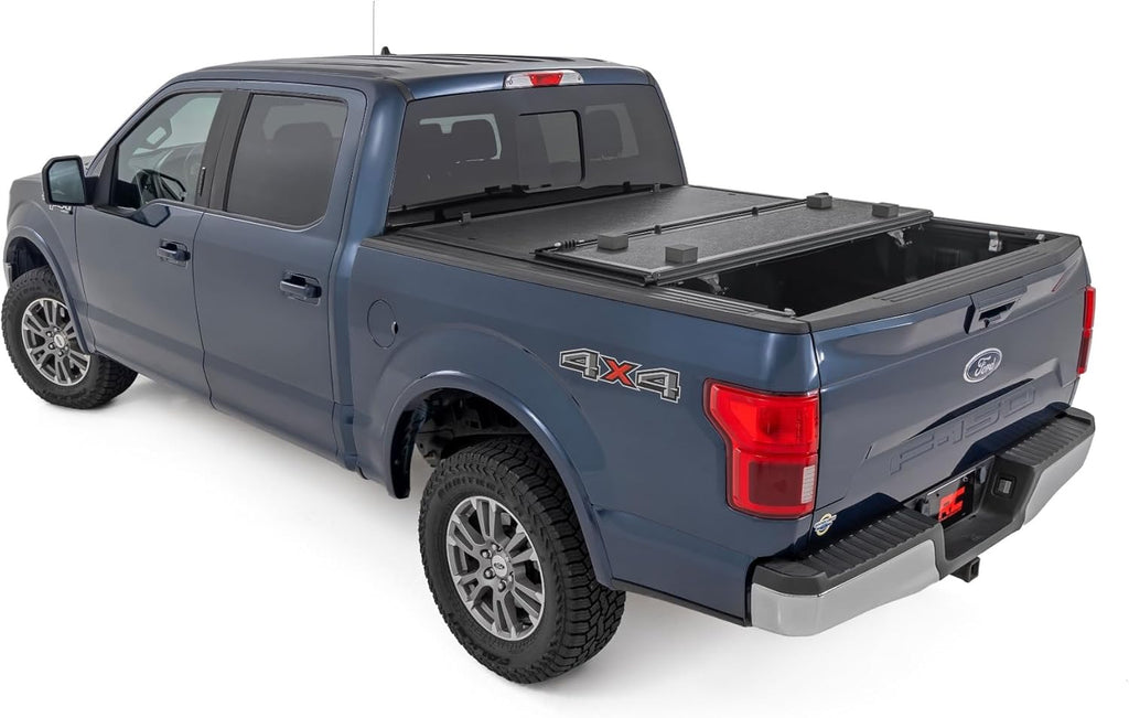 Hard Low Profile Tri-Fold Truck Bed Tonneau Cover for Ford F-150 (2015-2020) - Fits 5'7" Bed G184