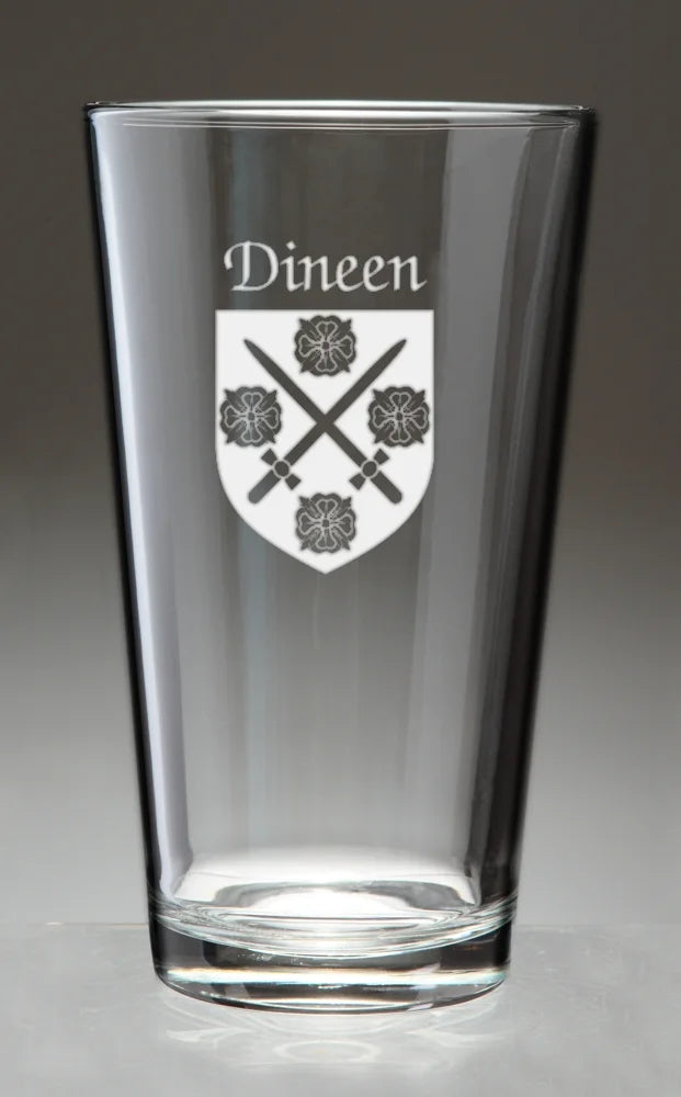 Irish Coat of Arms Pint Glasses Set of 4 K689