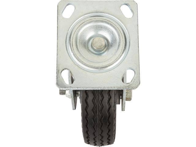 6in Swivel Flat-Free Rubber Foam Filled Caster 200lb Cap Sawtooth Tread Z299
