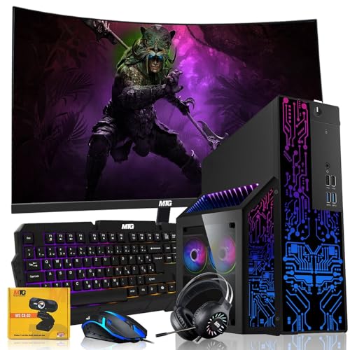 Core i7 32GB RAM 1TB SSD 27 inch Curved Monitor RTX 3060 Gaming Desktop PC Bundle G8143
