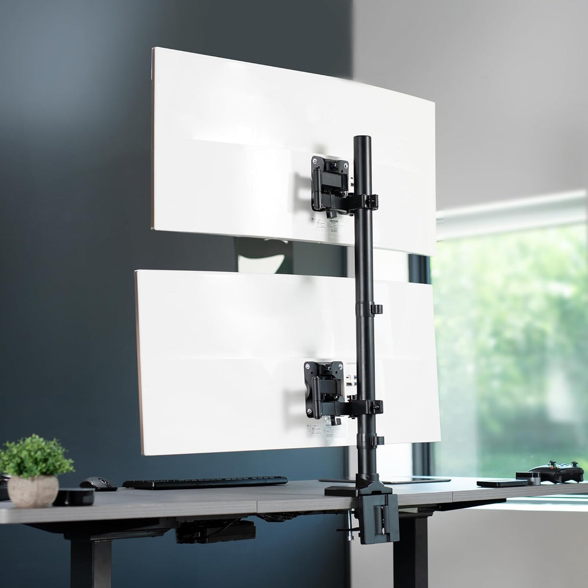 Black Dual Monitor Desk Mount for Ultrawide Screens up to 43 inches R71776