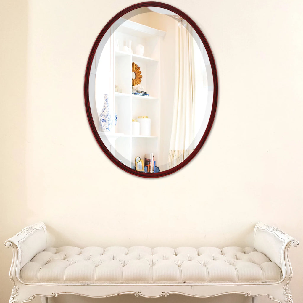Black Cherry Oval Mirror P2132