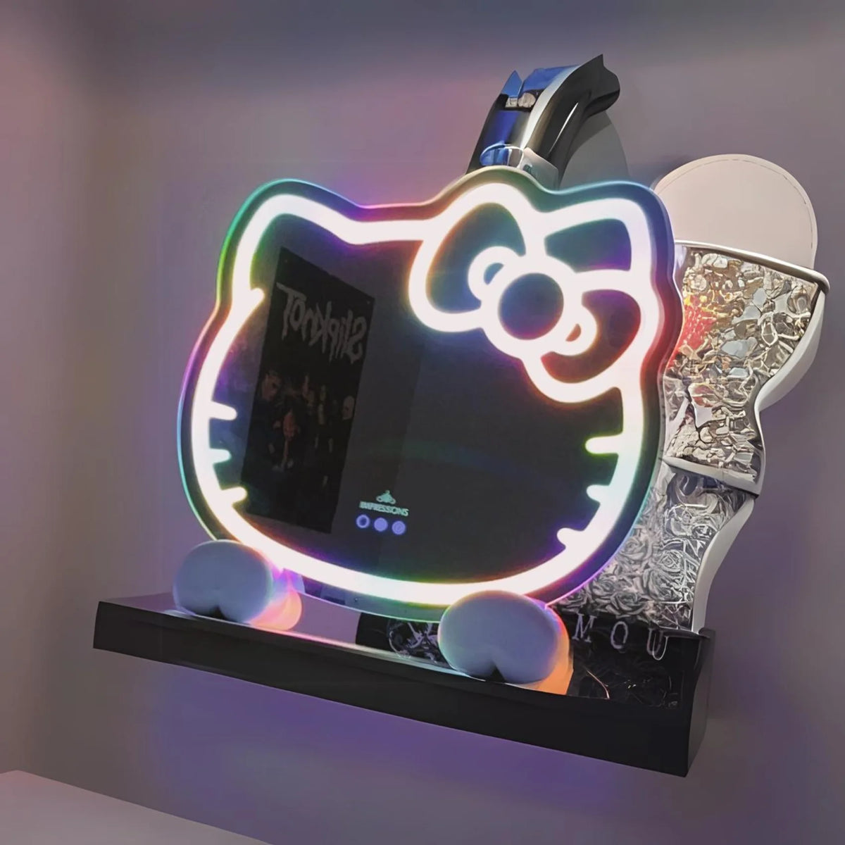 LED Makeup Mirror with Wall Mounting and Desk Base L4657
