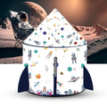 Kids Tent Rocket Ship Toy Foldable Space Themed Indoor Outdoor Large Play Tent C872