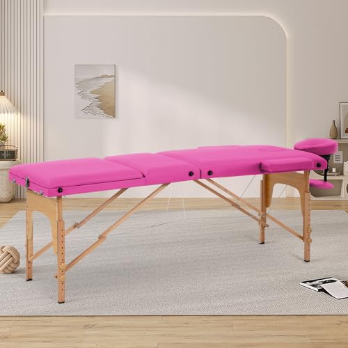 24 inch Wide Folding Height Adjustable Massage Table with Non-Woven Bag T1638