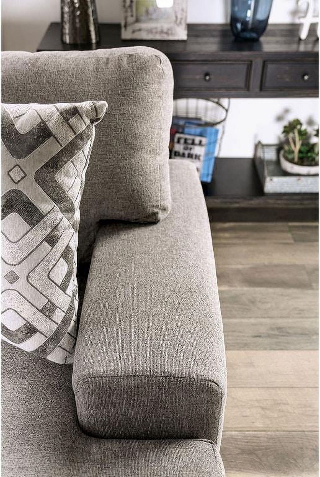 Light Gray Microfiber Sofa N6566