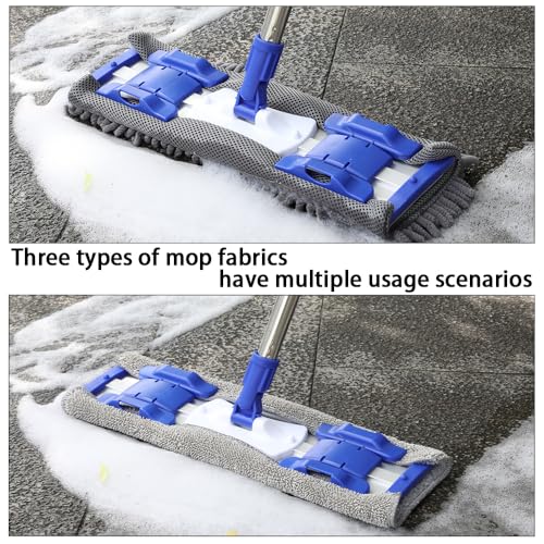 Microfiber Mop with 2 Reusable Flat Mop Pads H9030