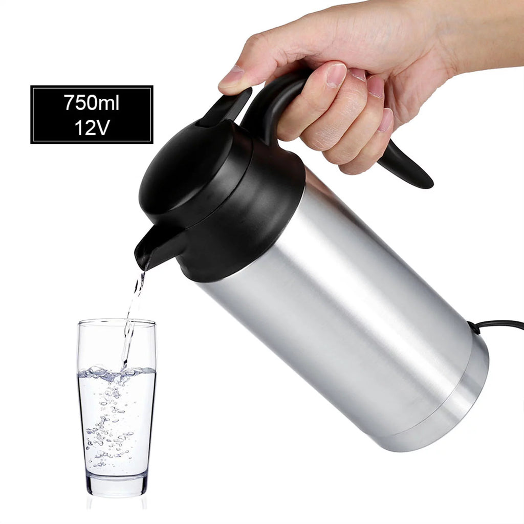 12V 750ml Stainless Steel Electric Car Kettle F5951