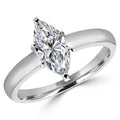 Marquise Cut Diamond Solitaire Engagement Ring in 14K White Gold Y23926