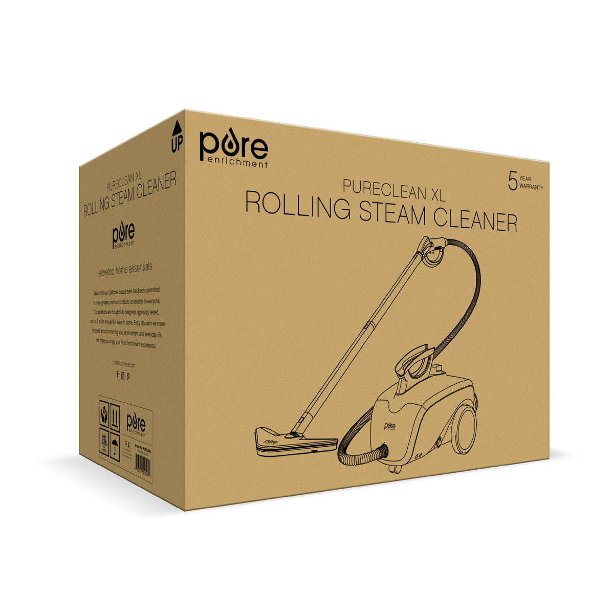 Rolling Steam Cleaner with 18 Accessories M431487