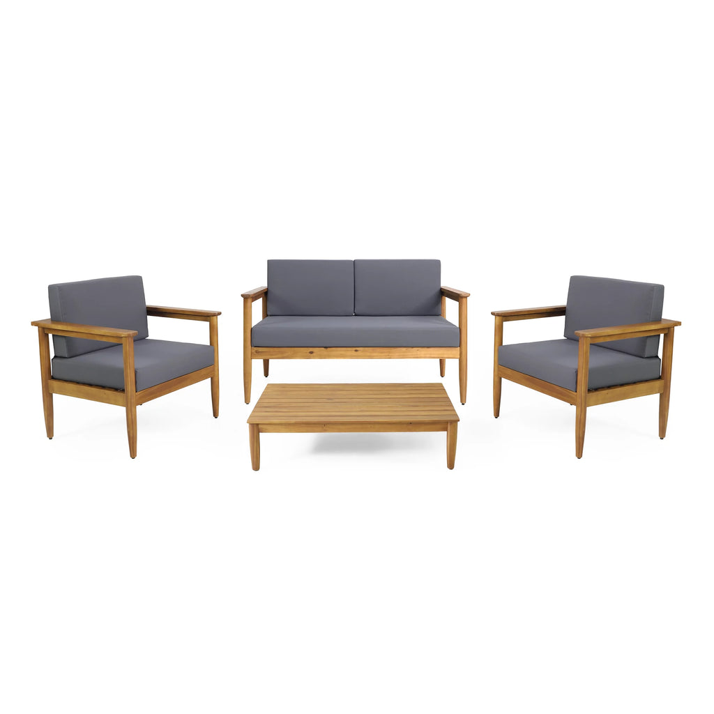 Acacia Wood 4 Seater Chat Set P152