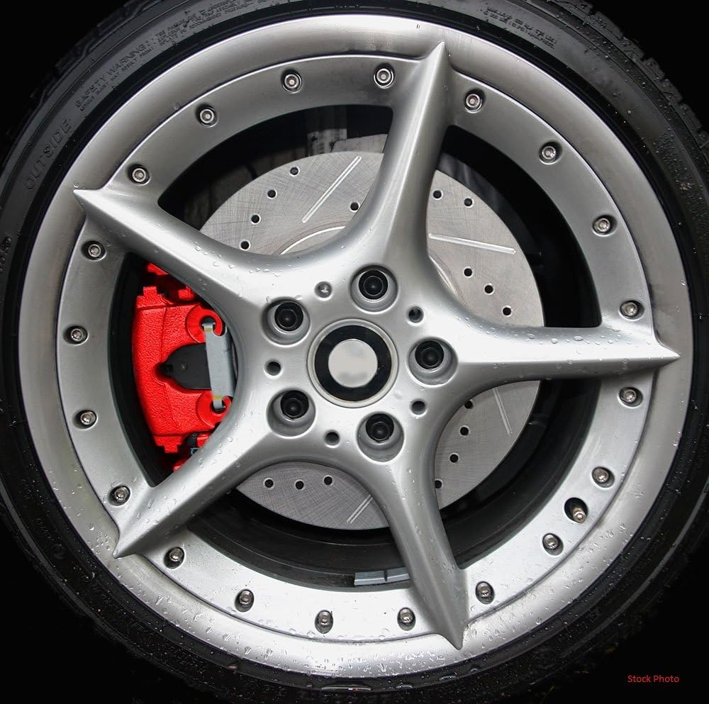 Red Powder Coated Semi-Loaded Caliper Assembly Pair Set Z306541