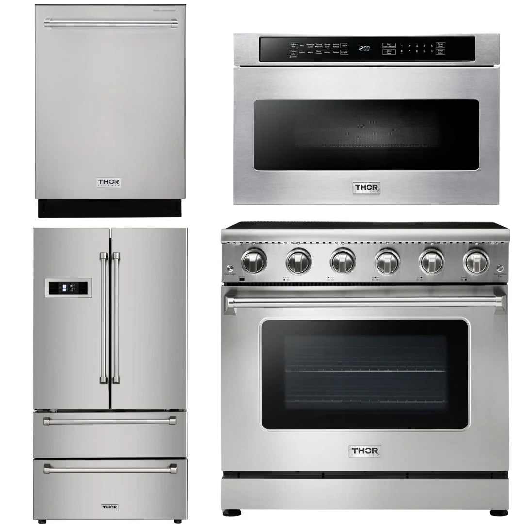 36 Electric Range, Microwave, Refrigerator, Dishwasher Y7974