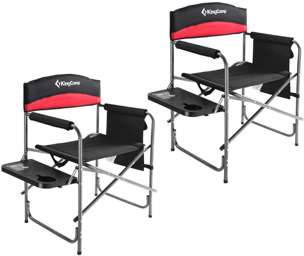 Padded Outdoor Chair with Table and Pockets, Black/Grey 2 Pack R401562