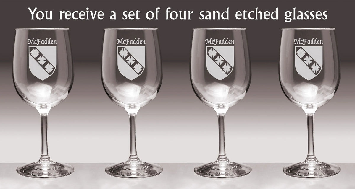 Irish Coat of Arms Wine Glasses Set of 4 Z232945