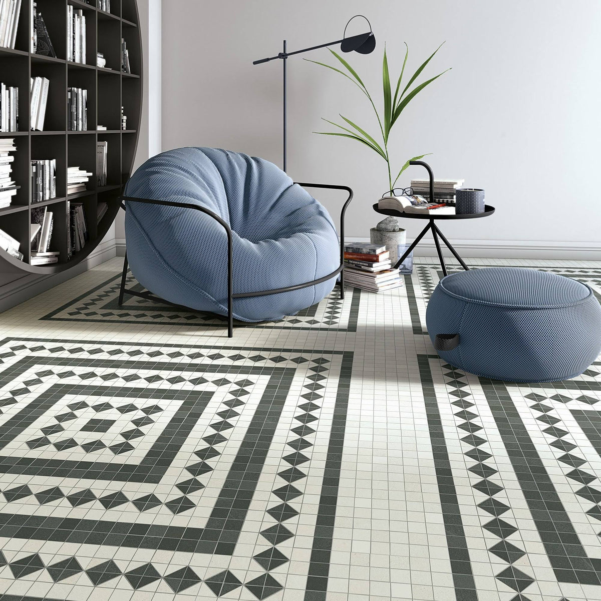 White 8x22 Square Floor and Wall Tile N997