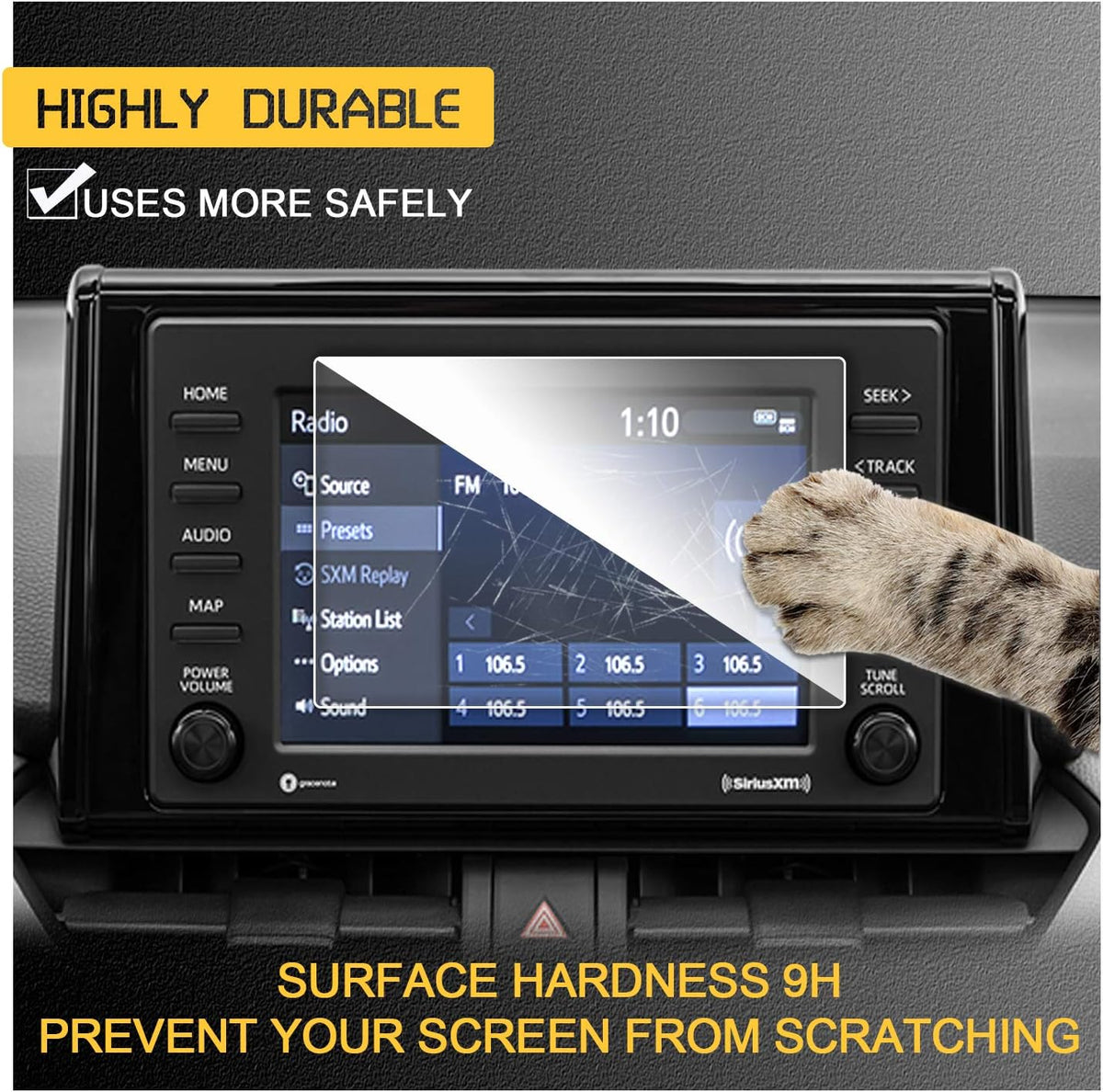 Center Touch Control Screen Protector for RAV4 7INCH 9H Hardness Tempered Glass M802547