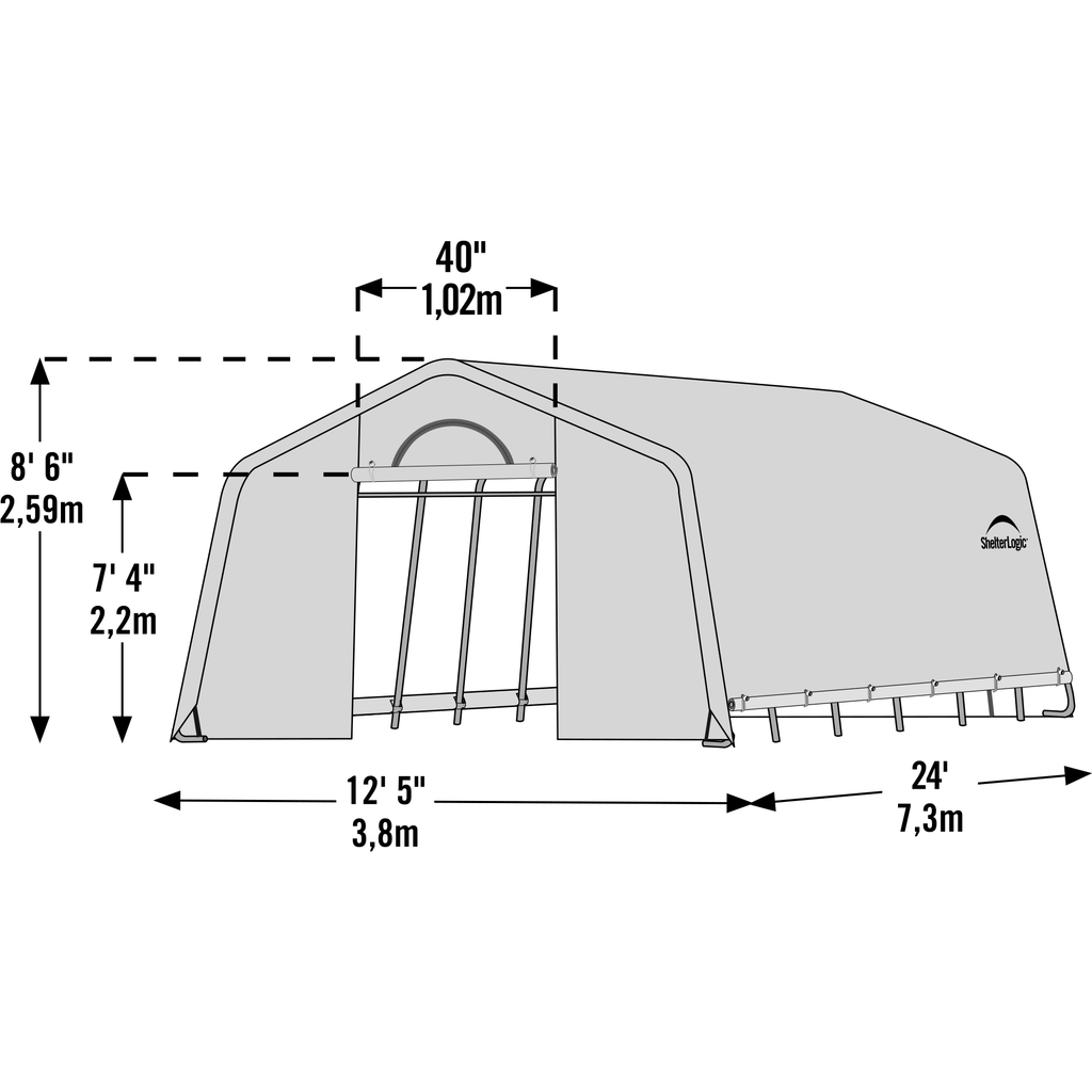 Heavy Duty Greenhouse 12 x 24 x 8 U8674
